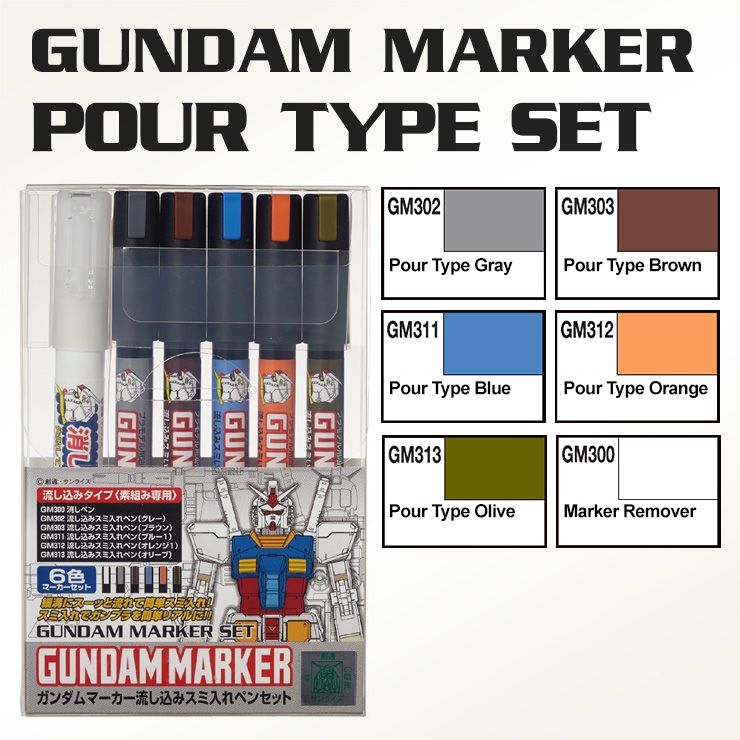 Gundam Markers: Pour Type Marker Set (BLFGNZGMS122) - Game Goblins