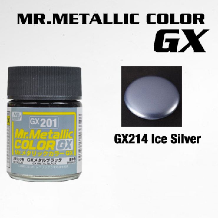 Gundam Planet GX214 Mr. Metallic Color GX Metal Ice Silver
