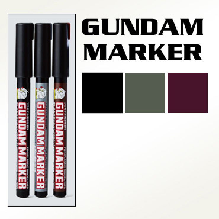 GSI Creos Gundam Marker Pouring Inking Pen Set Detail Builders Parts GMS122